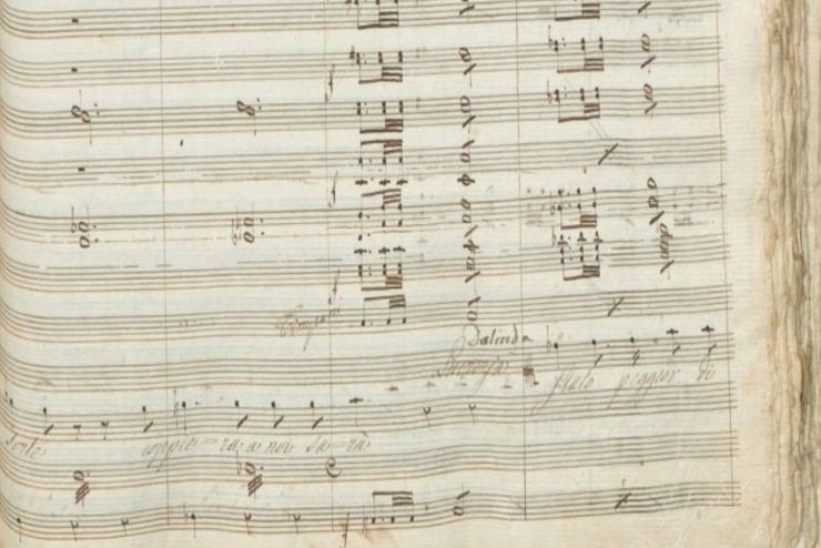 manuscript for the Donizetti opera 'Dalinda'